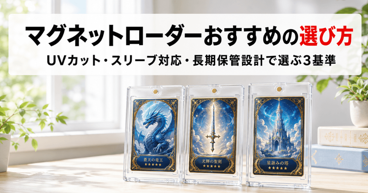マグネットローダーおすすめの選び方｜UVカット・スリーブ対応・長期