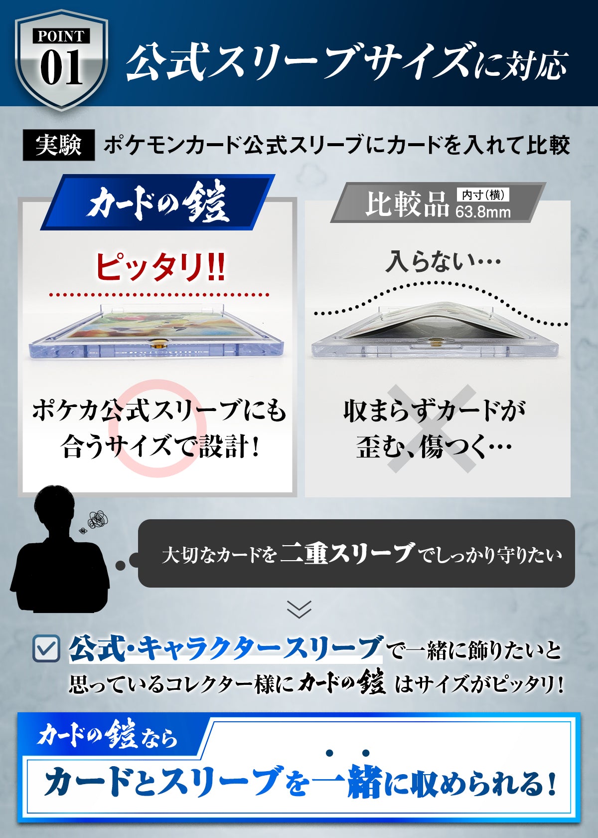 カードの鎧 マグネットローダー 35pt 【公式スリーブ対応サイズ】 UVカット 保護フィルム 付