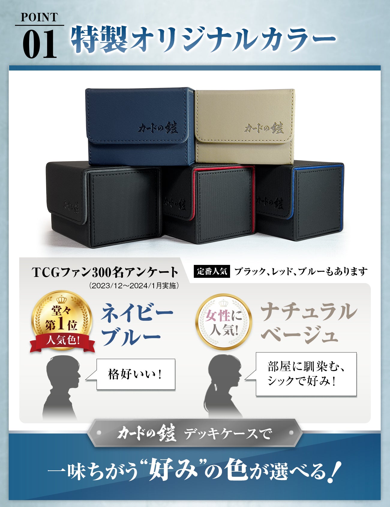 カードの鎧 スタンダードデッキケース 120枚【入れやすいサイドイン】 トレカケース
